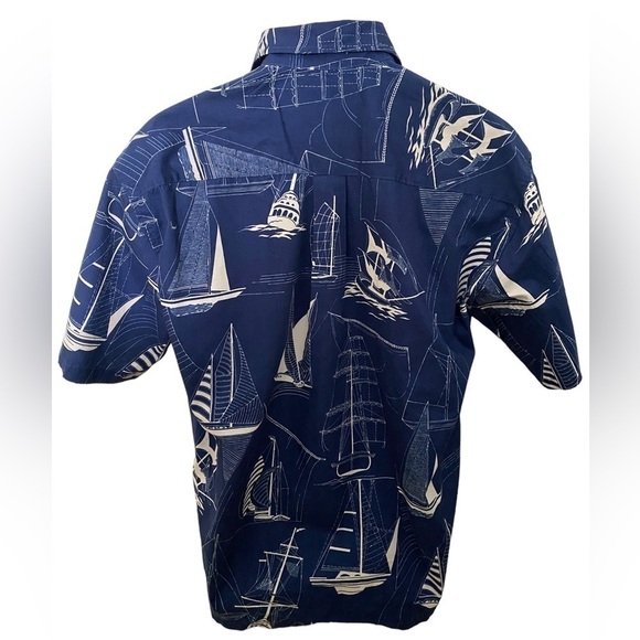 COOKE STREET Sailing Sailboats Aloha Hawaiian Shirt Men M Medium - Picture 4 of 6
